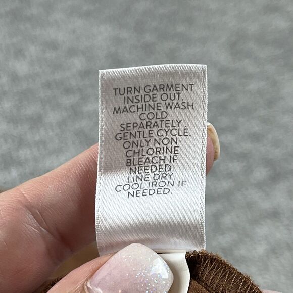 Pure Jill Shirt Womens XL Brown Button Up Oversized Top Bohemian Relaxed Fit - Picture 7 of 8